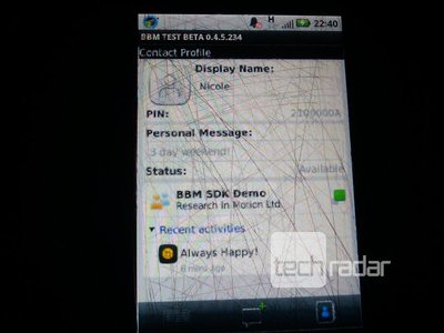 Bocoran BBM Android (techradar)