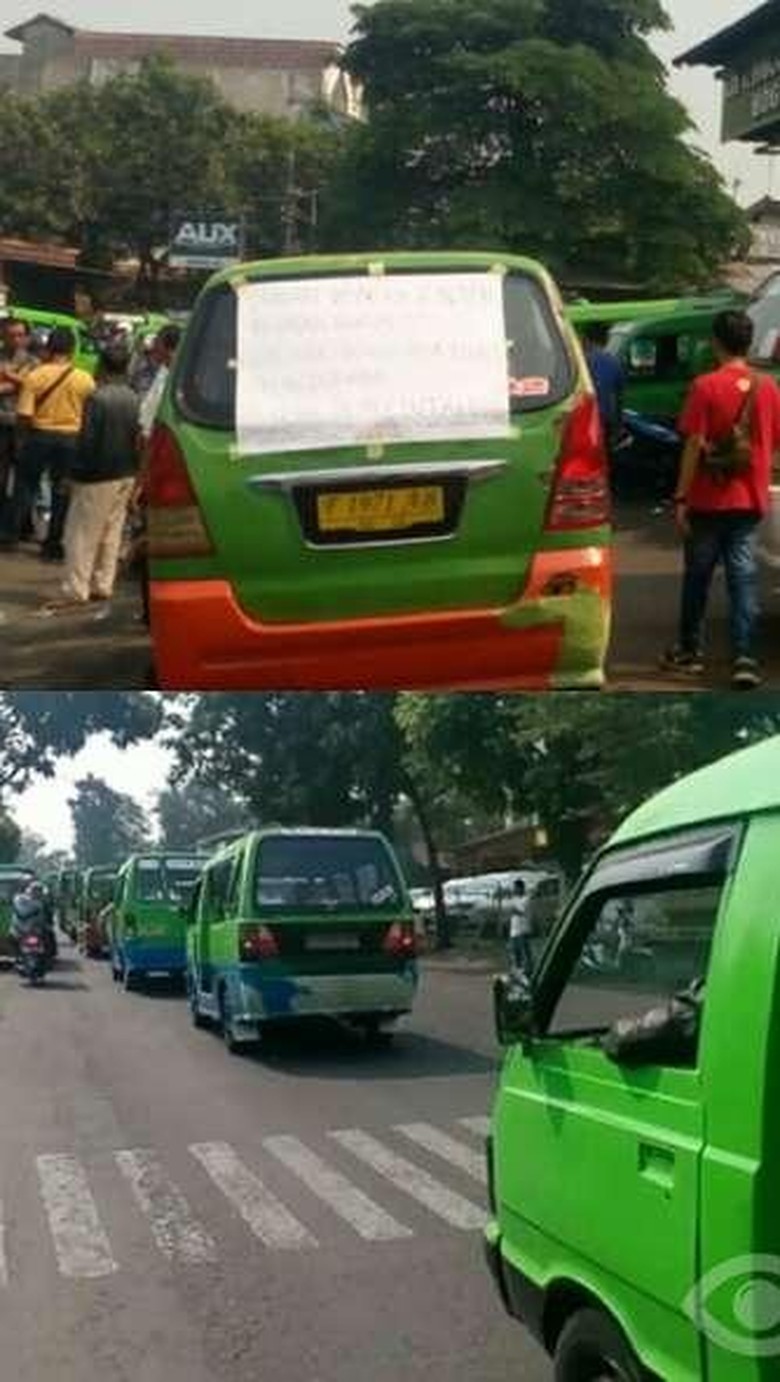 Ratusan Angkot di Bogor Mogok, Penumpang Terlantar Ratusan Angkot di Bogor Mogok, Penumpang Terlantar