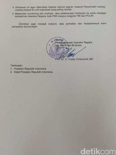 Menteri Yuddy Larang PNS Ambil Cuti Tambahan Pasca Libur 