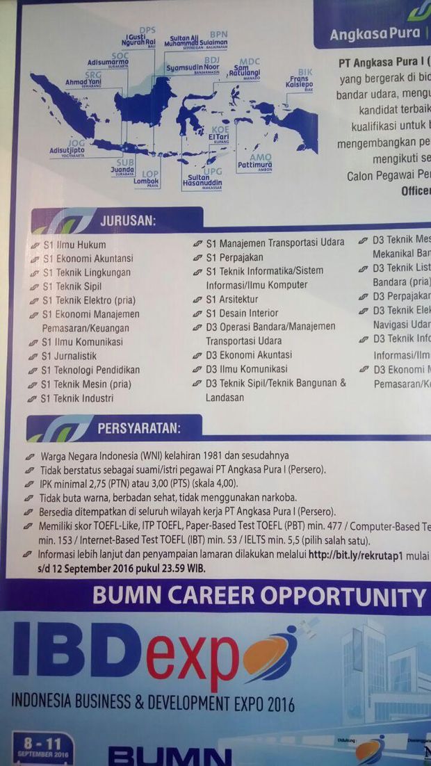 Ingin Bekerja di Bandara? Angkasa Pura I Buka Lowongan