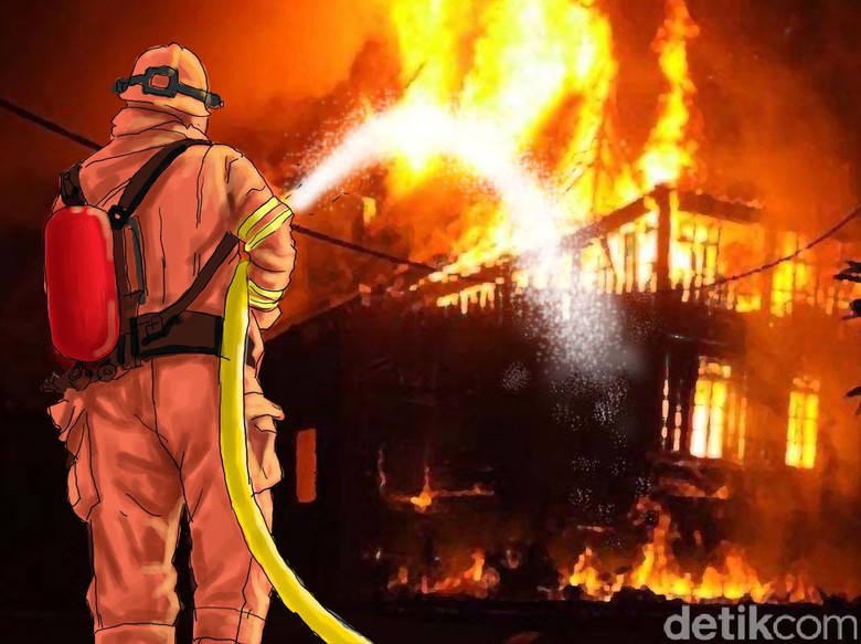 Dini Hari, Sebuah Rumah di Tebet Terbakar Dini Hari, Sebuah Rumah di Tebet Terbakar