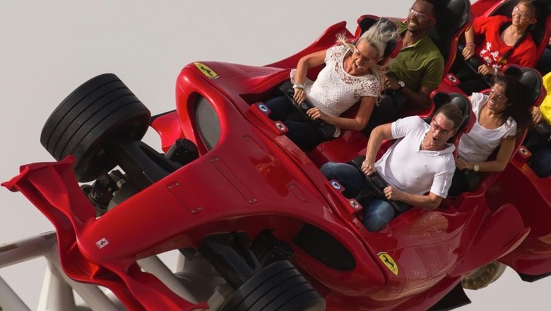 Foto: Roller coaster yang kecepatannya setara mobil F1 di Abu Dhabi (ferrariworldabudhabi.com) Foto: Roller coaster yang kecepatannya setara mobil F1 di Abu Dhabi (ferrariworldabudhabi.com)
