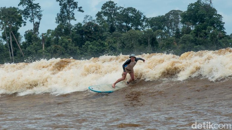 Gelombang Bono di Sungai Kampar, keajaiban dari Indonesia (Dok Kemenpar) Gelombang Bono di Sungai Kampar, keajaiban dari Indonesia (Dok Kemenpar)