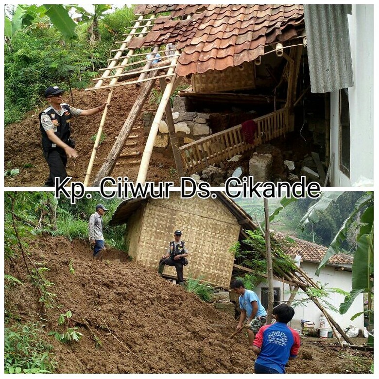 Longsor Melanda Tiga Desa di Bandung Barat, 12 Rumah Rusak 