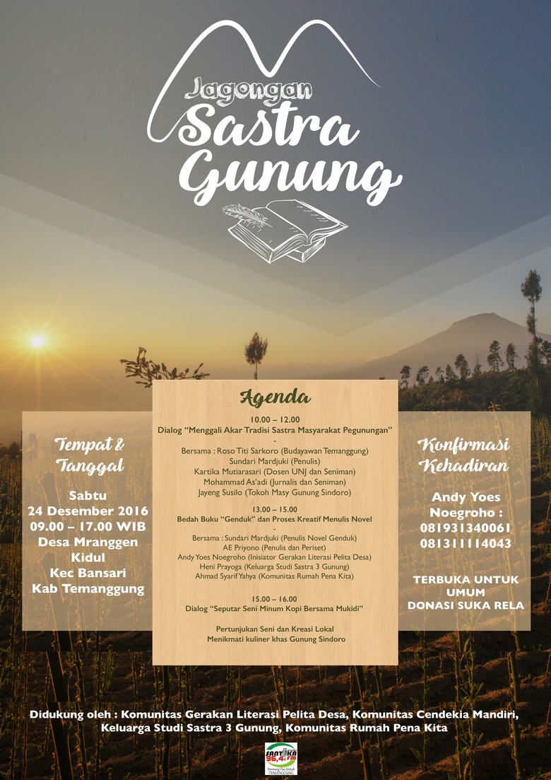 Workshop Seni Minum Kopi Hingga Bedah Novel 'Genduk' di 