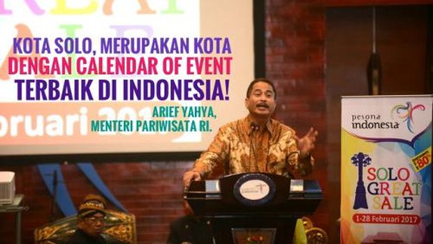 Menteri Pariwisata Puji Solo Great Sale 2017