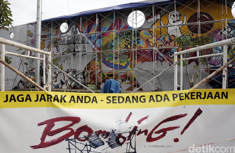 Kawasan Kalijodo Dipercantik dengan Grafiti dan Mural