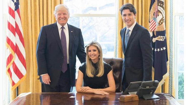 Ivanka Jadi Sorotan di Pertemuan Trump dengan PM Kanada Ivanka Jadi Sorotan di Pertemuan Trump dengan PM Kanada