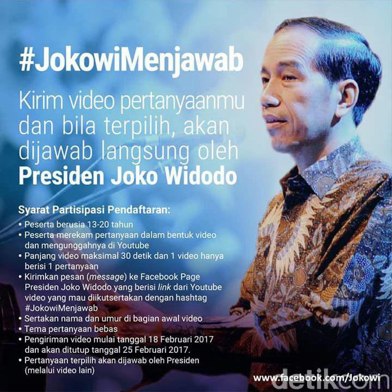 Jokowi Buka Tanya-Jawab #JokowiMenjawab via Video di YouTube Jokowi Buka Tanya-Jawab #JokowiMenjawab via Video di YouTube
