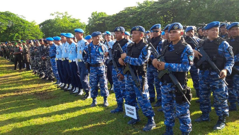 Gagahnya Pasukan Gabungan Pengamanan Raja Salman di Bali