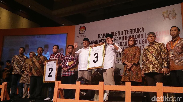 KPU Tetapkan Ahok-Djarot dan Anies-Sandi Maju Putaran Dua Pilkada