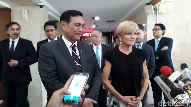 Bertemu Menlu Australia, Luhut: RI Terbuka untuk Investasi Asing Bertemu Menlu Australia, Luhut: RI Terbuka untuk Investasi Asing