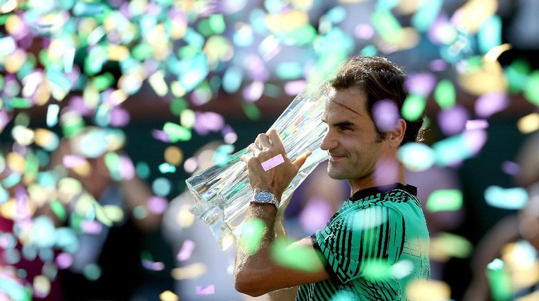 Kalahkan Wawrinka, Federer Raih Titel Kelima di Indian Wells Kalahkan Wawrinka, Federer Raih Titel Kelima di Indian Wells