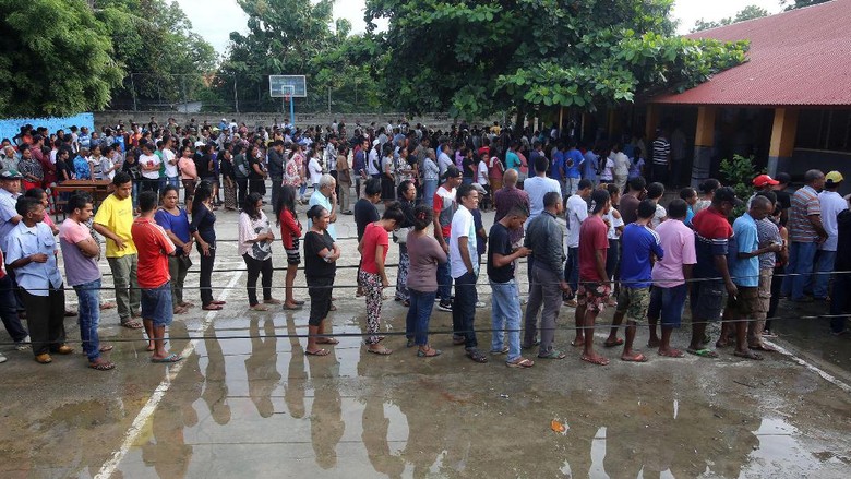 Pilpres Timor Leste Digelar, Warga Mengantre di TPS Pilpres Timor Leste Digelar, Warga Mengantre di TPS