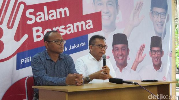 Jumpa pers timses Anies-Sandiaga, Kamis (4/5/2017)