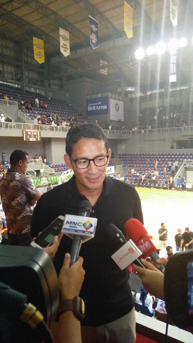 Tonton Final IBL, Sandiaga: Seru Banget Tonton Final IBL, Sandiaga: Seru Banget