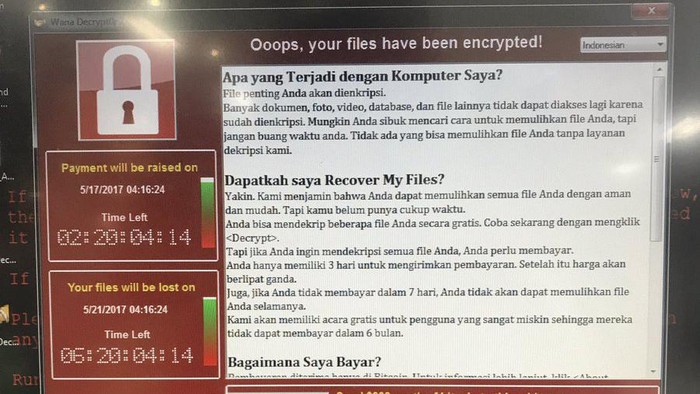 WannaCry. Foto: @ilhamnegara WannaCry. Foto: @ilhamnegara