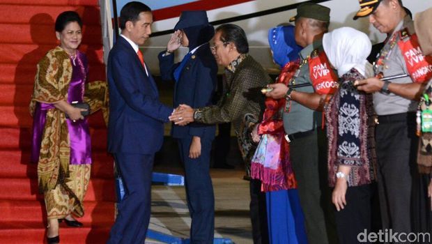 Presiden Jokowi tiba di Palu, Sulteng.
