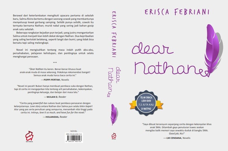 Rayakan Hari Buku Nasional 2017, Baca Dulu Novel Populer Dear Nathan Rayakan Hari Buku Nasional 2017, Baca Dulu Novel Populer Dear Nathan