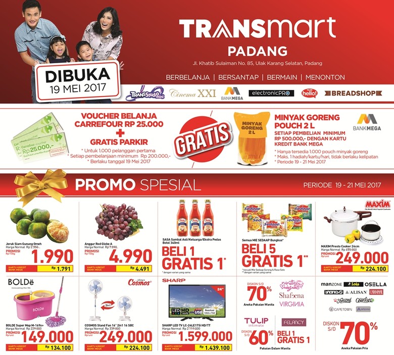 Transmart Padang dan Transmart Carrefour Pekanbaru Dibuka Hari Ini Transmart Padang dan Transmart Carrefour Pekanbaru Dibuka Hari Ini