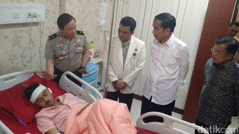 Jokowi dan JK Jenguk Korban Bom Kampung Melayu di RS Polri