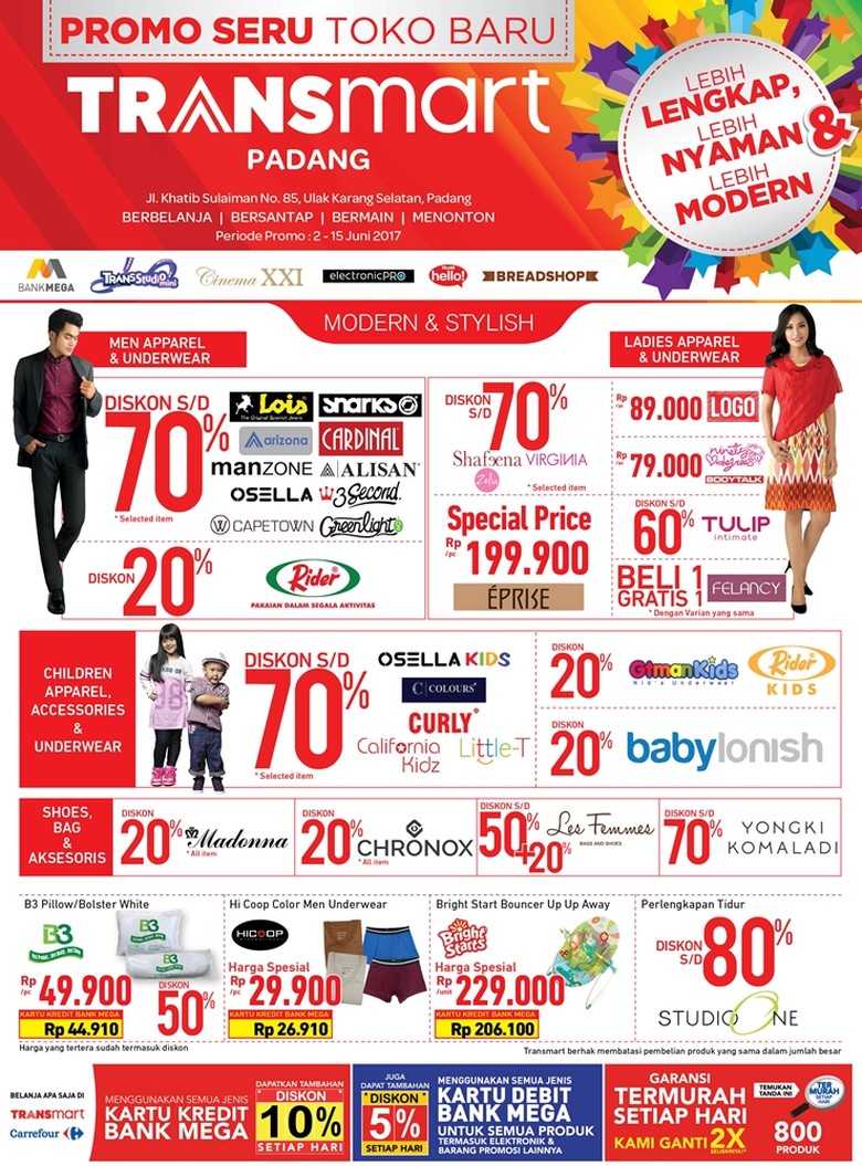 Masih Ada Promo Beli 2 Gratis 1 di Pembukaan Transmart Padang Masih Ada Promo Beli 2 Gratis 1 di Pembukaan Transmart Padang