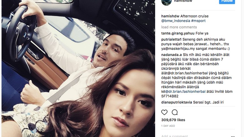 Hamish Daud Ajak Raisa Jalan-jalan Naik BMW Hamish Daud Ajak Raisa Jalan-jalan Naik BMW
