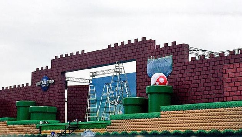 Taman rekreasi Mario Bros yang tengah dibangun di Jepang (@l.c.a.studios_usj/Instagram) Taman rekreasi Mario Bros yang tengah dibangun di Jepang (@l.c.a.studios_usj/Instagram)