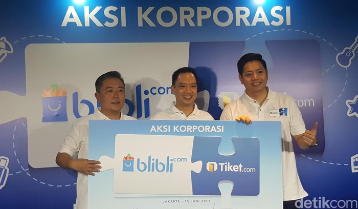 Peresmian akuisisi Tiket.com oleh Blibli. Foto: (Fitraya/detikTravel) Peresmian akuisisi Tiket.com oleh Blibli. Foto: (Fitraya/detikTravel)