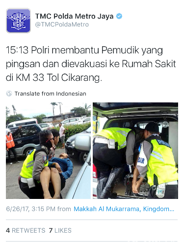 Pingsan di Tol Cikarang, Seorang Pemudik Dievakuasi Polisi ke RS