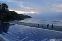 Sunset di pantai privat Jimbaran