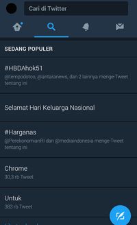 Trending Topic Ahok di Twitter.