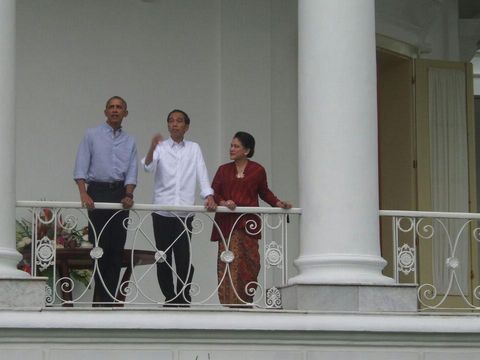  Obama-Jokowi di Beranda Istana Bogor, Jumat (30/6/2017)