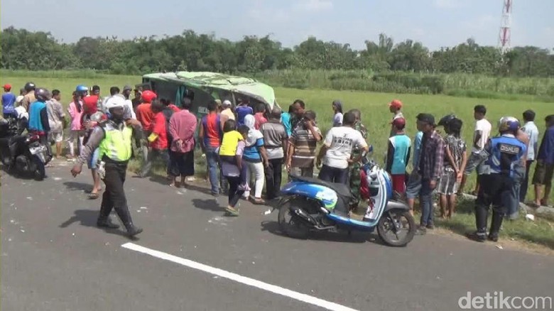 Sempat Kabur, Awak Bus Restu yang Terguling di Sawah Ditangkap