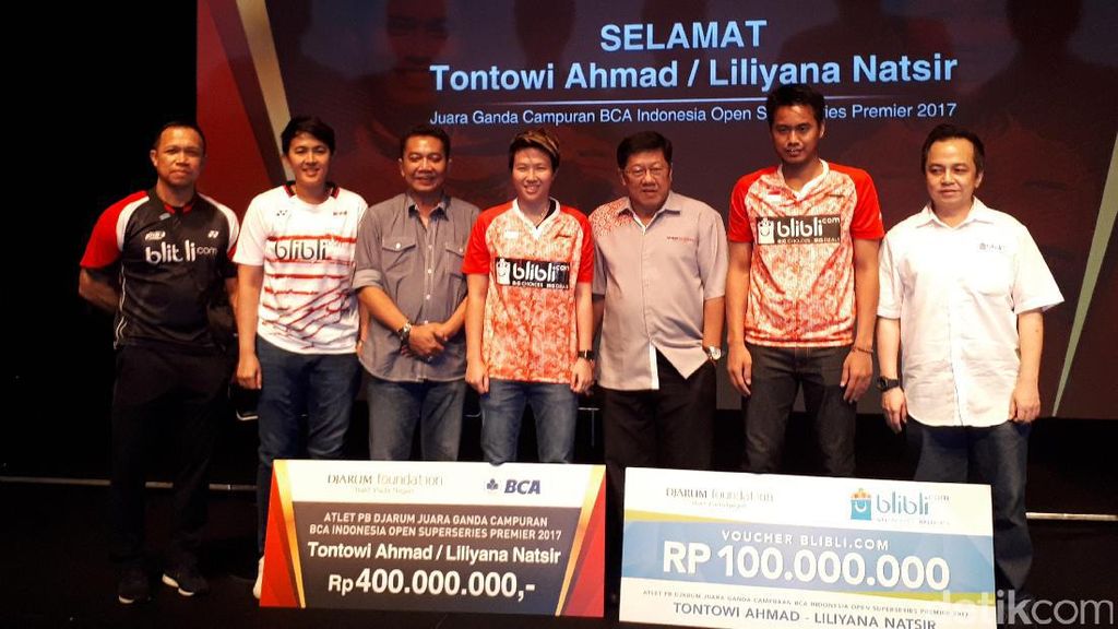 Juara Indonesia Open, Tontowi/Liliyana Diganjar Bonus Rp 500 Juta Juara Indonesia Open, Tontowi/Liliyana Diganjar Bonus Rp 500 Juta