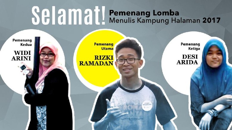 Foto: Pemenang lomba menulis Kampung Halaman 2017 (Fitraya/detikTravel) Foto: Pemenang lomba menulis Kampung Halaman 2017 (Fitraya/detikTravel)