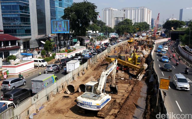 Penampakan Terkini Proyek LRT Cawang-Dukuh Atas