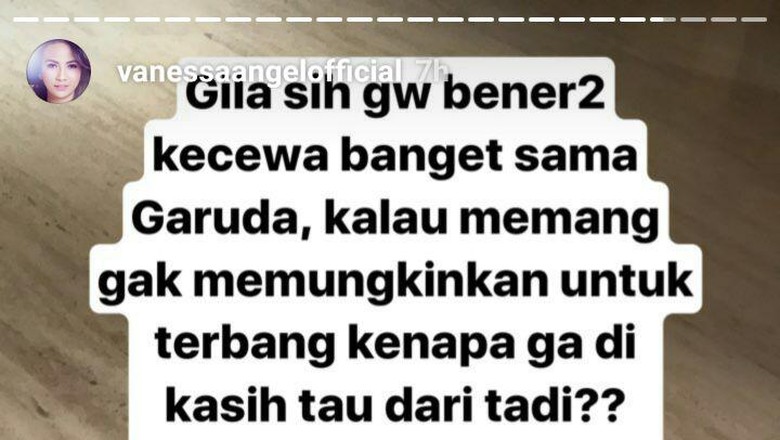 Vanessa Angel Mengeluh Pesawat Delay karena Jokowi, Ini Kata Garuda Vanessa Angel Mengeluh Pesawat Delay karena Jokowi, Ini Kata Garuda