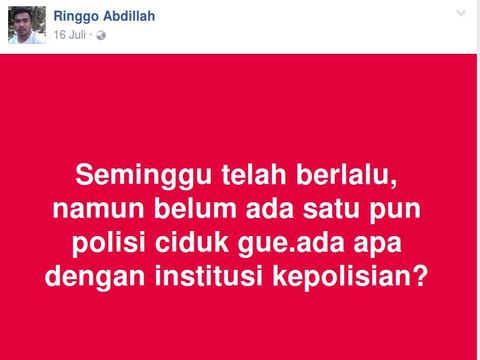 Salah satu postingan Farhan di Facebook yang menghina Jokowi