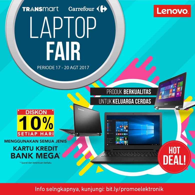 Transmart dan Carrefour Gelar Diskon 10% Khusus Laptop Transmart dan Carrefour Gelar Diskon 10% Khusus Laptop