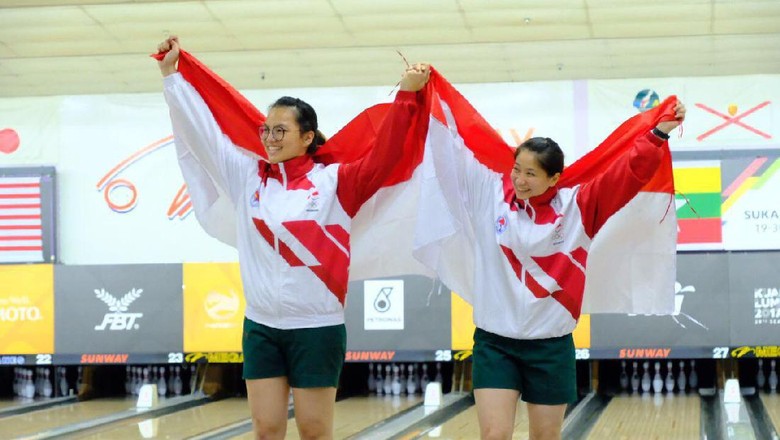 Duet Sharon dan Tannya Sumbangkan Emas Pertama dari Lintasan Boling Duet Sharon dan Tannya Sumbangkan Emas Pertama dari Lintasan Boling