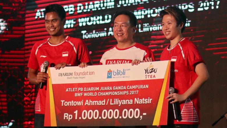 Jadi Juara Dunia, Tontowi/Liliyana Diguyur Bonus 1 Miliar