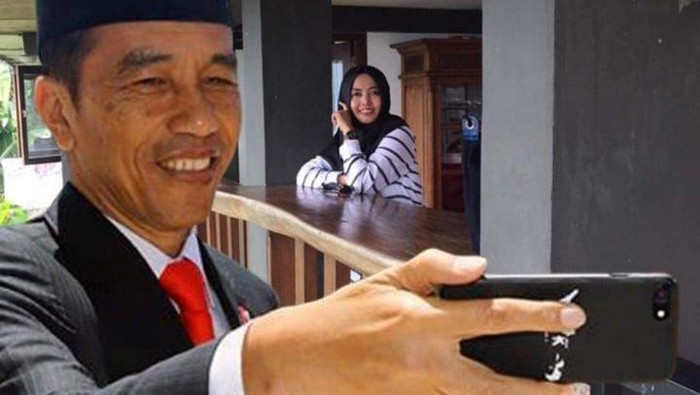 Frame selfie bareng jokowi di Facebook. Foto: istimewa Frame selfie bareng jokowi di Facebook. Foto: istimewa