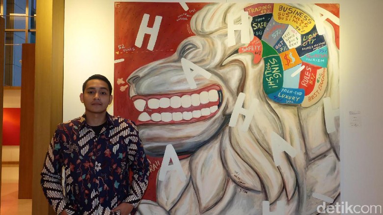 Cerita Naufal Abshar Lukis Merlion di Karya Terbaru Cerita Naufal Abshar Lukis Merlion di Karya Terbaru