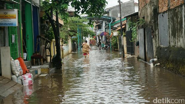 Kawasan Petogogan, Jakarta Selatan, tergenang.