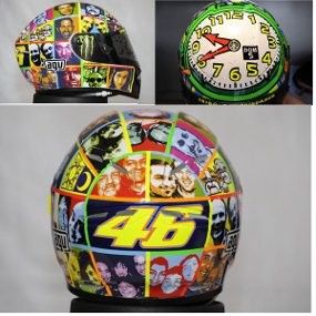 Koleksi Helm Valentino Rossi Koleksi Helm Valentino Rossi