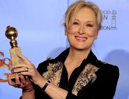 Meryl Streep \The Iron Lady\, Aktris Terbaik Golden Globe 2012 Meryl Streep \The Iron Lady\, Aktris Terbaik Golden Globe 2012
