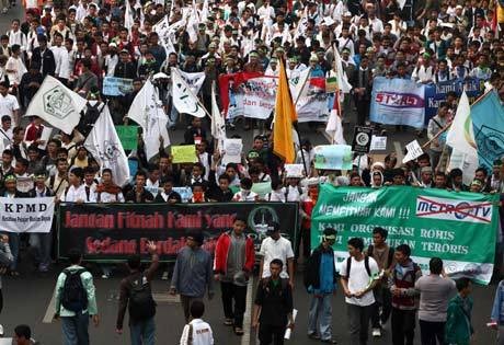 Aksi di Bundaran HI, Rohis: Kami Bukan Teroris Aksi di Bundaran HI, Rohis: Kami Bukan Teroris