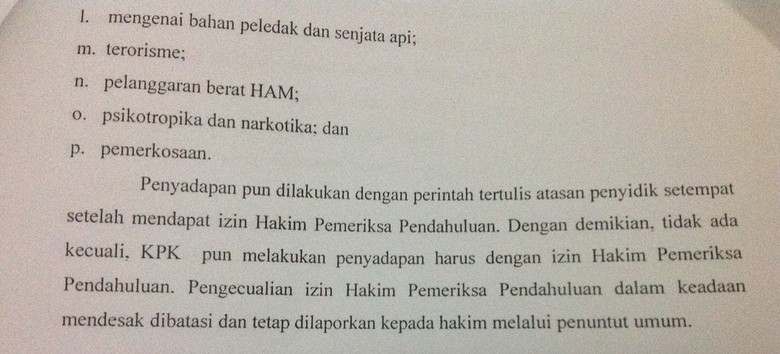 Ini Isi Naskah Akademik Draft KUHAP yang \Kebiri\ Penyadapan KPK Ini Isi Naskah Akademik Draft KUHAP yang \Kebiri\ Penyadapan KPK