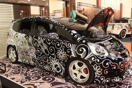 Honda Jazz Bermotif Batik Luar Dalam Honda Jazz Bermotif Batik Luar Dalam